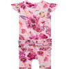 Basic Ruffled Capsleeve Short Length Romper, Amira - Rompers - 2
