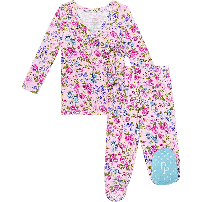 Tie Front Ruffled Kimono, Pixie - Mixed Apparel Set - 1