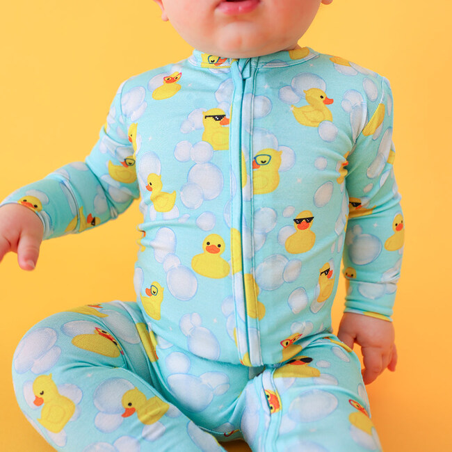 Footie Zippered One Piece, Ducky - Pajamas - 4