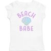 Beach Babe Short Sleeve Shirt, White - T-Shirts - 1 - thumbnail