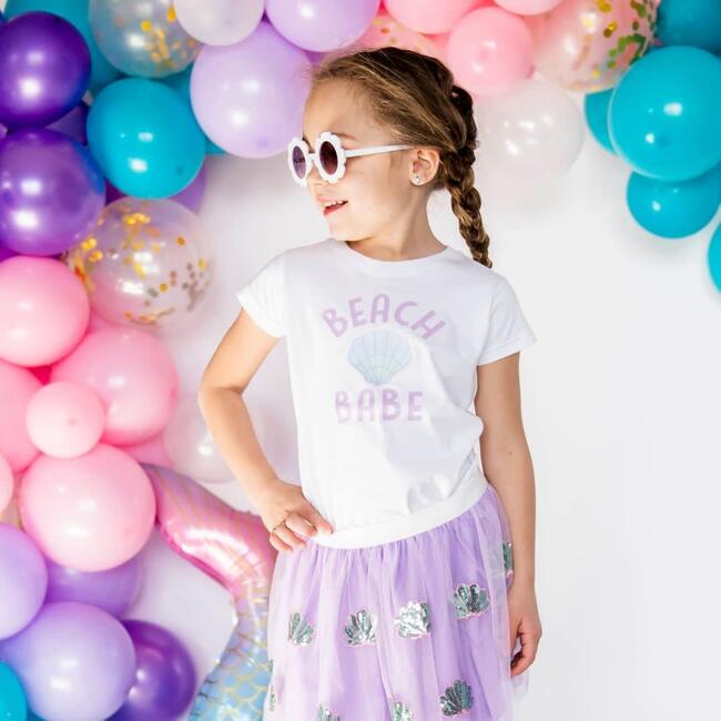 Beach Babe Short Sleeve Shirt, White - T-Shirts - 2