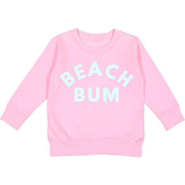 Beach Bum Long Sleeve Sweatshirt, Light Pink