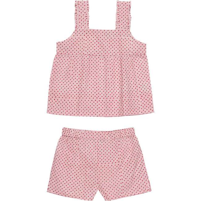 Girl's Jocasta Pajama Set, Pink - Pajamas - 1