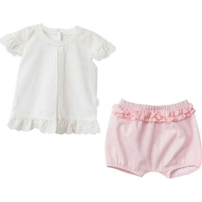 Happy Days Ruffle Outfit, White