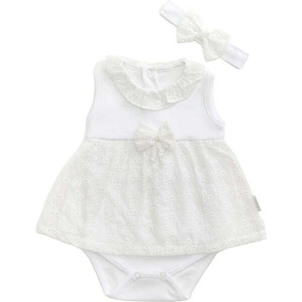 Floral Street Ruffle Bodysuit, White - Andy Wawa Rompers | Maisonette