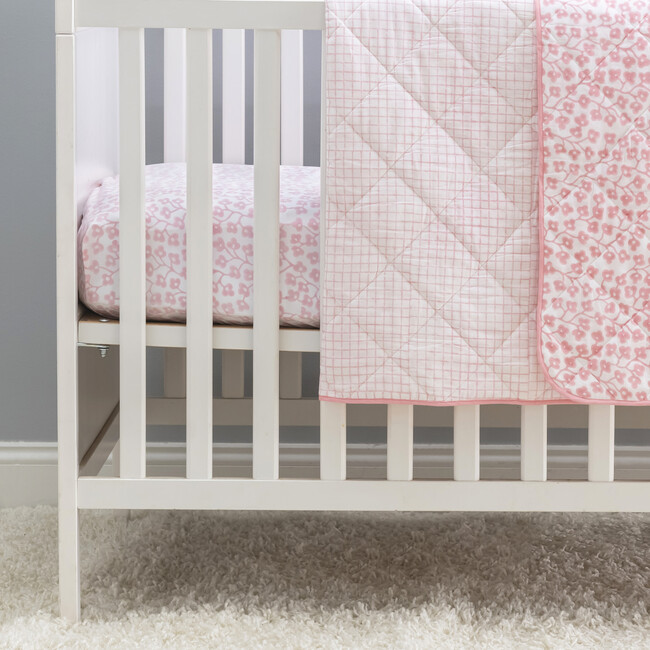 Delphine Crib Fitted Sheet, Pink