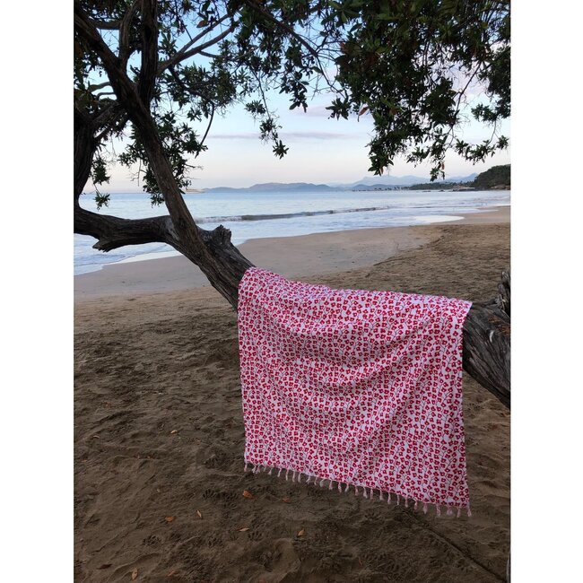 Delphine Beach Towel, Red