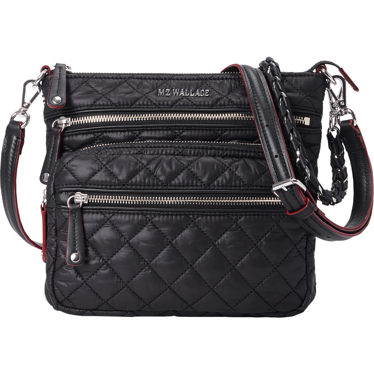 Small Crosby Crossbody Sling Bag in Midnight Sparkle Boucle | MZ Wallace