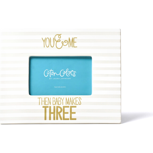 You & Me Then Baby Makes Three Striped Frame - Frames - 1 - zoom
