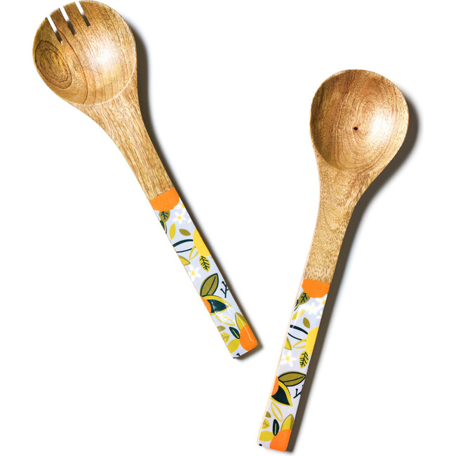 Citrus Wooden Salad Server Set