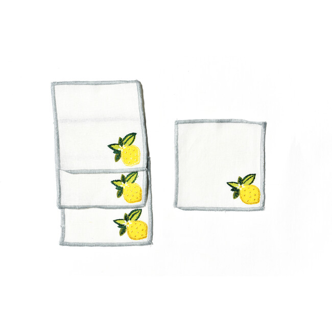 Lemon Citrus Cocktail Napkins, Set of 4 - Accents - 1