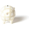 Gingham Piggy Bank, Ecru - Accents - 5 - thumbnail