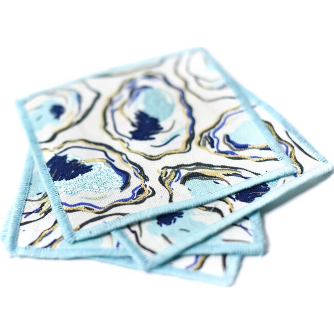 Oyster Print Cocktail Napkins, Set Of 4 - Accents - 3