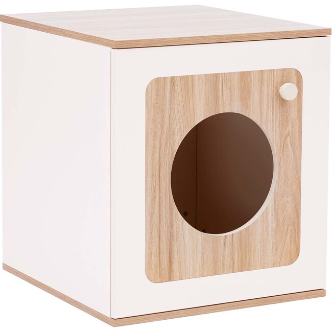 Daisy Wooden Cat Litter Box Enclosure & Side Table, Tan