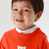 Toddler Intarsia Bear Sweater, Orange - Sweaters - 4