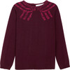 Illusion Effect Sweater, Plum - Sweaters - 1 - thumbnail