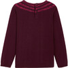 Illusion Effect Sweater, Plum - Sweaters - 2