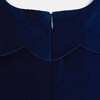 Velvet Holiday Dress, Midnight Blue - Dresses - 4