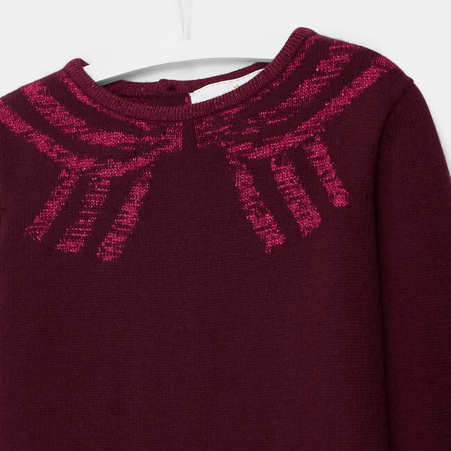 Illusion Effect Sweater, Plum - Sweaters - 3