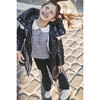 Color Block Puffer Jacket, Navy & White - Jackets - 4
