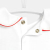 Baby Peter Pan Collar Bodysuit, White & Red - Onesies - 4