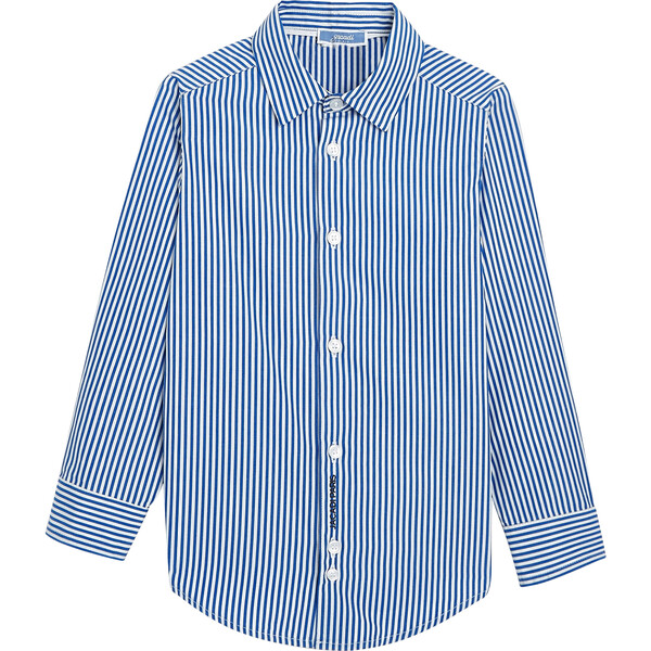 Striped Button-Down Shirt, White & Blue - Jacadi Tops | Maisonette