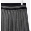 Pleated Flannel Skirt, Dark Grey - Skirts - 3