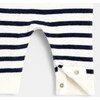 Baby Striped Onesie, Soft White & Navy - Onesies - 5
