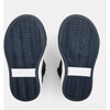 Baby Split Leather Sneakers, Navy Blue & Orange - Sneakers - 5