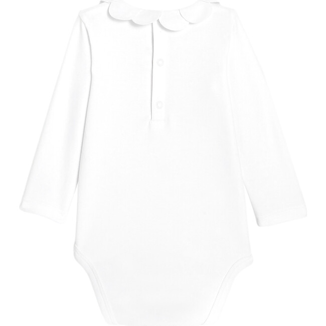 Baby Petal Collar Bodysuit, White Jacadi Girl Clothing