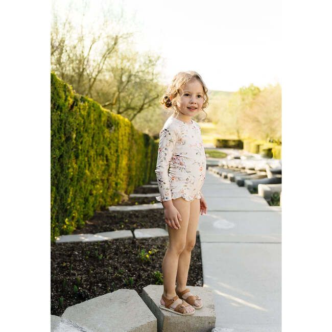 Mia Long Sleeve Rashguard, Vintage Rose Beige - One Pieces - 3