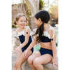 Lola Ruffle Bikini, Navy White - Two Pieces - 2