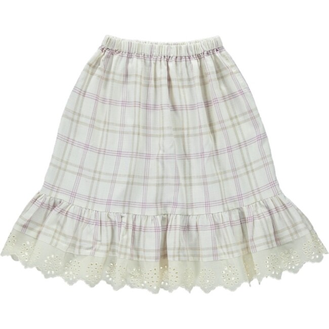Valentina Skirt, Natural Check - Rompers - 2