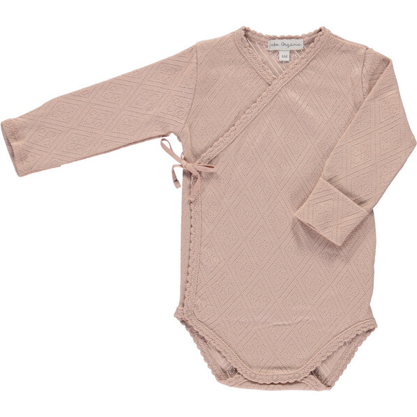 Bebe Wrap Onesie, Dusty Rose - Onesies - 1