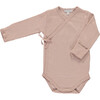 Bebe Wrap Onesie, Dusty Rose - Onesies - 1 - thumbnail