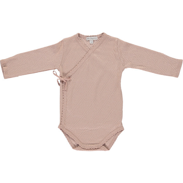 Bebe Wrap Onesie, Dusty Rose - Onesies - 2