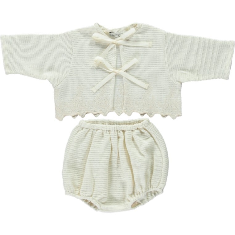 【omochi】bebeorganic Joan Baby Set 24m Joan Baby Set, Natural - Bebe Organic Tops | Maisonette