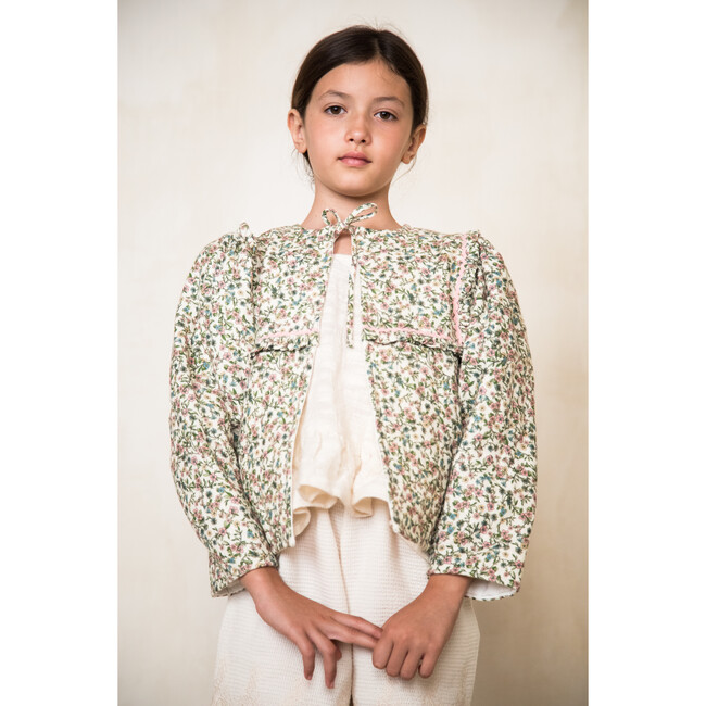 Laura Quilted Jacket, Green Garden - Jackets - 3