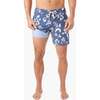 Men's Bayberry Swim Trunk, Navy Floral - Swim Trunks - 4
