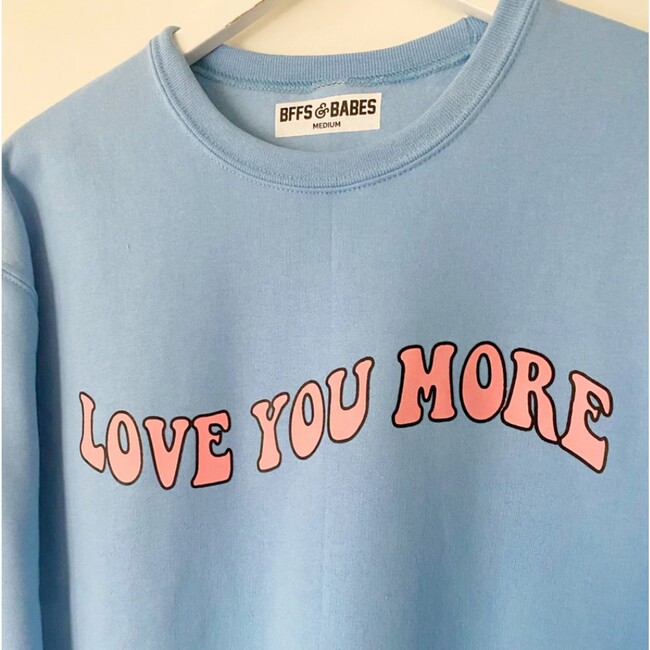 Women's Wavy Print Love You More Sweatshirt - Sweatshirts - 2