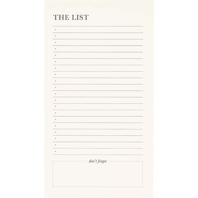 The List Pad, Cream