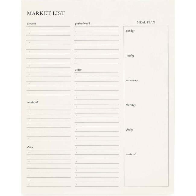 The Market List, Cream