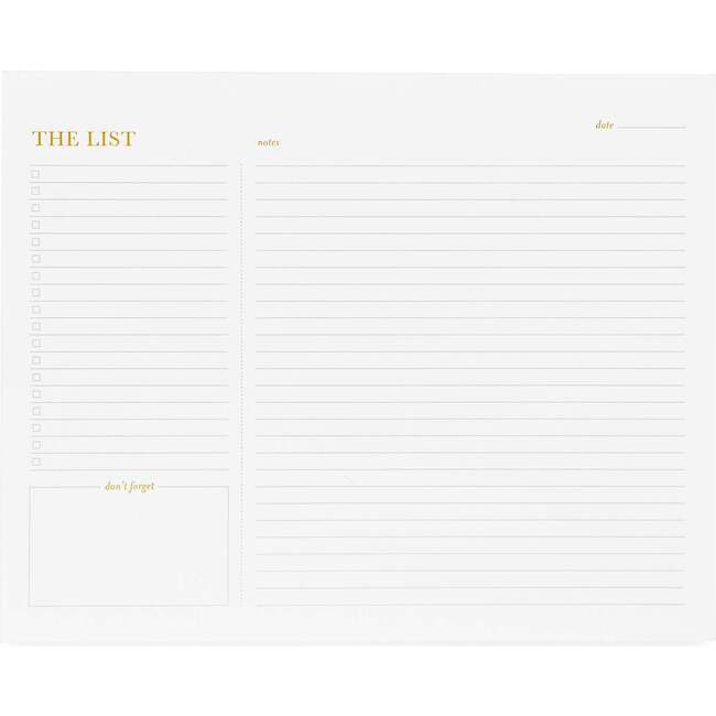 The List Pad, White - Paper Goods - 1