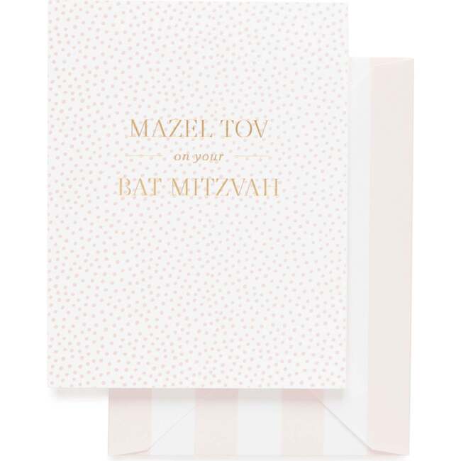 Bat Mitzvah Card, Pink