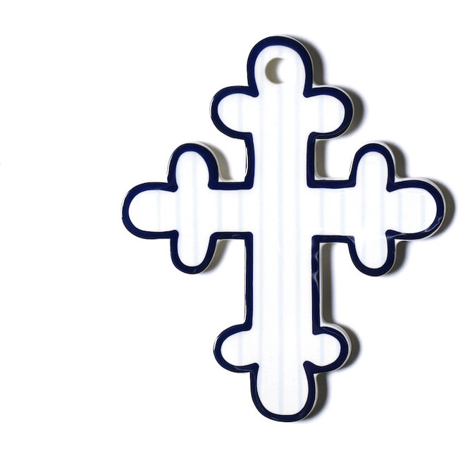 Pinstripe Cross, Blue