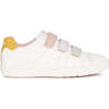 Pastel Velcro Sneakers, White - Sneakers - 1 - thumbnail