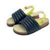 Billie Sandal, Black & Neon Green - Sandals - 1 - thumbnail