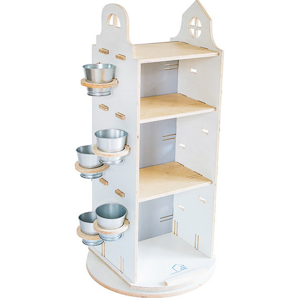 My Mini 360-Degree Cottage Bookshelf, White - Bookcases - 3