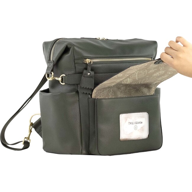 Twelvelittle Olive Peekaboo hot diaper bag