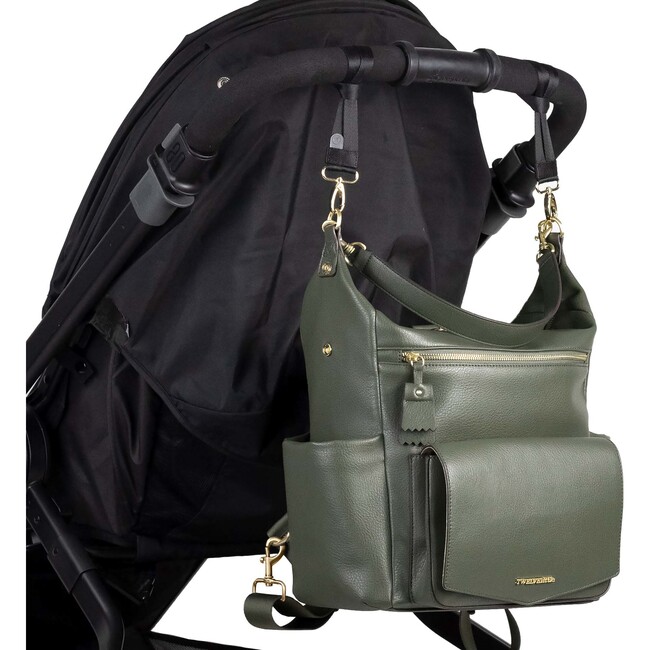 Peek A Boo Hobo Backpack, Olive - Diaper Bags - 5